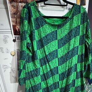 Svaha Green Printed Women's Dress Shakespeare’s Sonnets